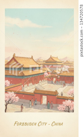 Forbidden City China Vintage Travel Postcard 134720578