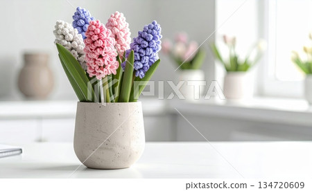 Minimalist Hyacinth Crochet Flower Vase 134720609