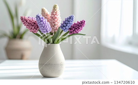 Minimalist Hyacinth Crochet Flower Vase 134720610