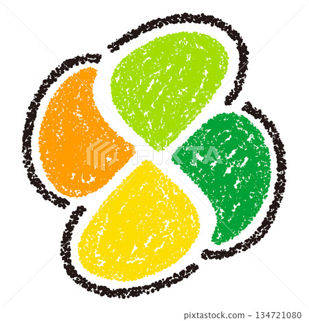 蠟筆材質:手繪楓葉圖案 蠟筆材質:手繪楓葉圖案 134721080