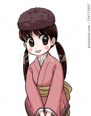 Girl wearing a kimono Ohagi fairy png 134721687