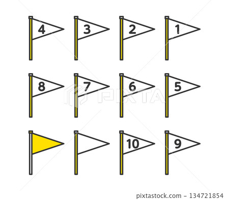 三角旗、編號旗、旗幟 134721854