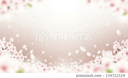 Soft cherry blossom background illustration 134722329