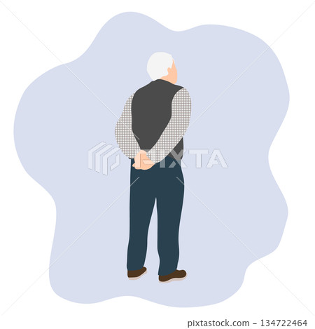 一位老人的背影插圖 | 引發人們對老年人、老年和人生的思考 134722464