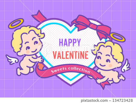 城市流行情人節向量插圖套裝 3 134723428