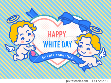 復古白色情人節向量插圖集 ③ 134723432