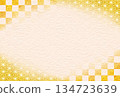 Japanese pattern frame background, gold leaf, Japanese paper 134723639