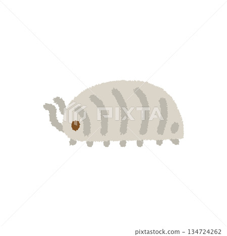 Pillbug insect observation hand-drawn pastel cute illustration 134724262