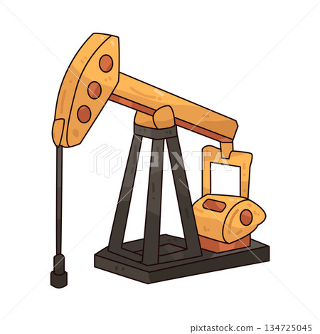 illustration of Pumpjack illustration of Pumpjack 134725045