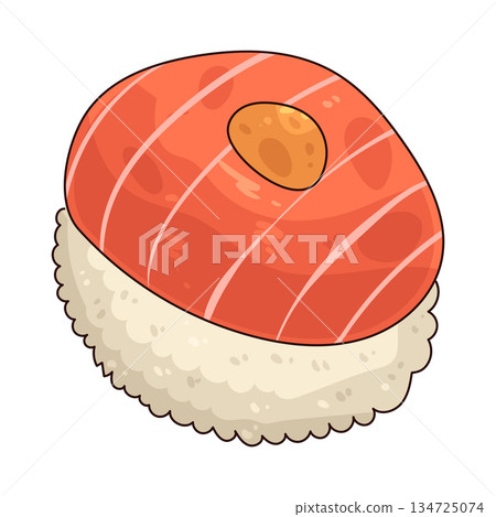 illustration of sushi ball illustration of sushi ball 134725074
