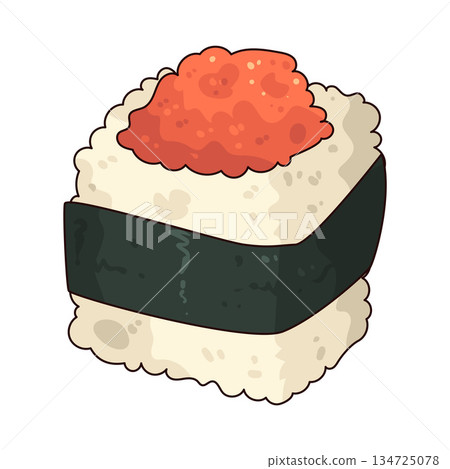 illustration of sushi square 134725078