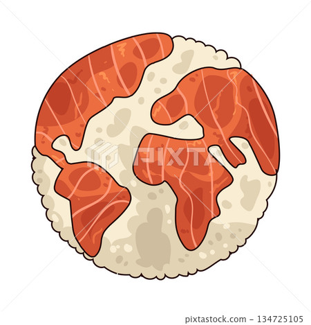 illustration of sushi ball illustration of sushi ball 134725105
