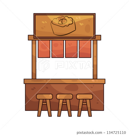 illustration of sushi bar 134725110