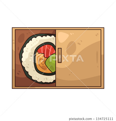illustration of sushi box 134725111