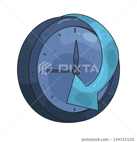 illustration of Time Backward illustration of Time Backward 134725129