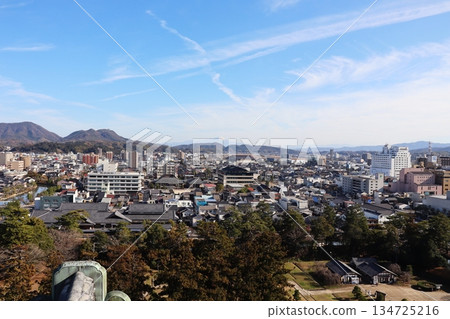 From Matsue Castle Tower to Matsue City and Mt. Oyama From Matsue Castle Tower to Matsue City and Mt. Oyama 134725216
