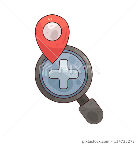 illustration of Map Zoom In 134725272