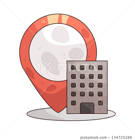 illustration of Building Marker illustration of Building Marker 134725289