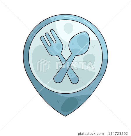 illustration of Restaurant Marker 134725292