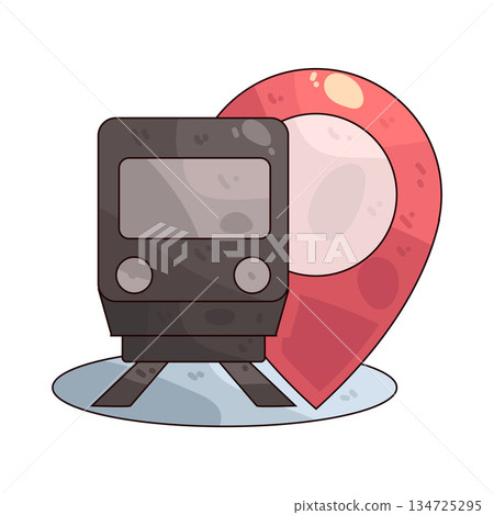 illustration of Train Station Marker illustration of Train Station Marker 134725295