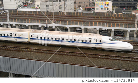 Tokaido Shinkansen N300S running in the rain Tokaido Shinkansen N300S running in the rain 134725914
