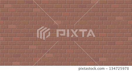 3D brown block brick wall seamless pattern texture background graphic illustration. 134725978