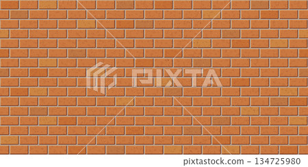 Abstract 3D masonry wall seamless pattern rough texture graphic illustration. Orange brown brick block wall rectangle background. Abstract 3D masonry wall seamless pattern rough texture graphic illustration. Orange brown brick block wall rectangle background. 134725980