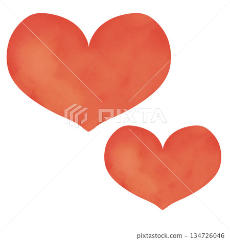 Watercolor style heart illustration 134726046