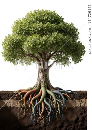 Dividend Portfolio as Tree with Income Canopy and Root System Dividend Portfolio as Tree with Income Canopy and Root System 134726151