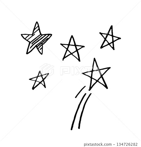 Hand drawn stars doodles Hand drawn stars doodles 134726282