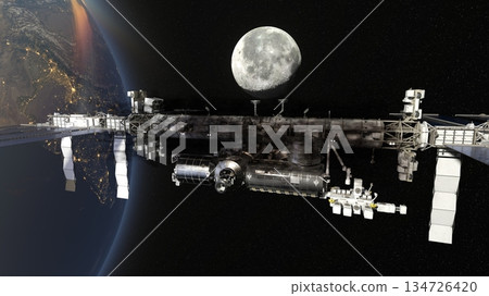 衛星和地球 134726420