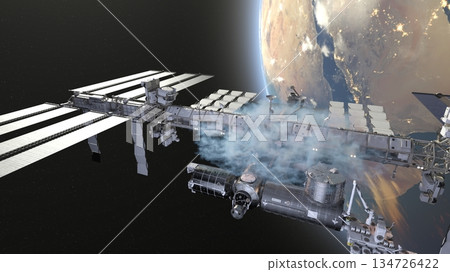 衛星和地球 衛星和地球 134726422