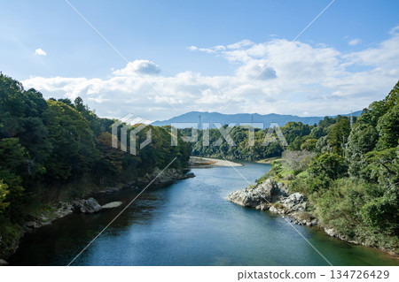 The flow of a mountain river 134726429