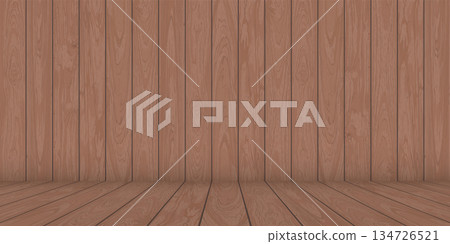 Wooden floor and wall mocha mousse tone background graphic illustration have blank space for advertisement or place the products presentation. Wooden floor and wall mocha mousse tone background graphic illustration have blank space for advertisement or place the products presentation. 134726521