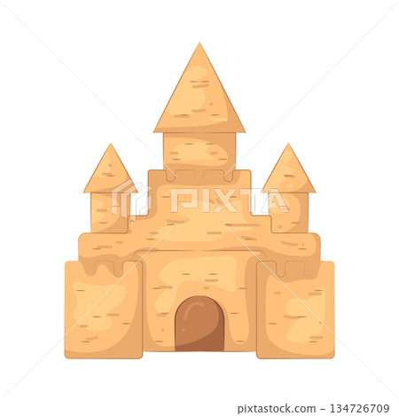 Illustration of sand castle  134726709