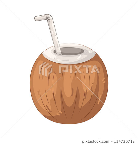 Illustration of coconut drink   134726712