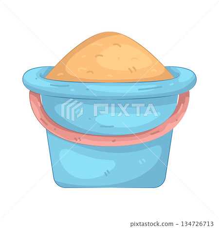 Illustration of sand bucket Illustration of sand bucket 134726713