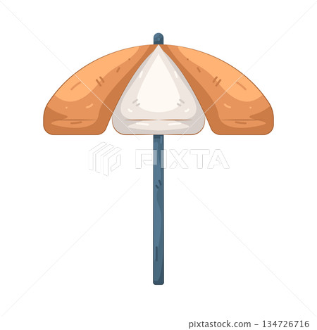 Illustration of beach umbrella Illustration of beach umbrella 134726716