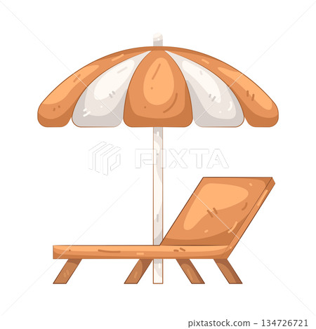 Illustration of beach chair Illustration of beach chair 134726721