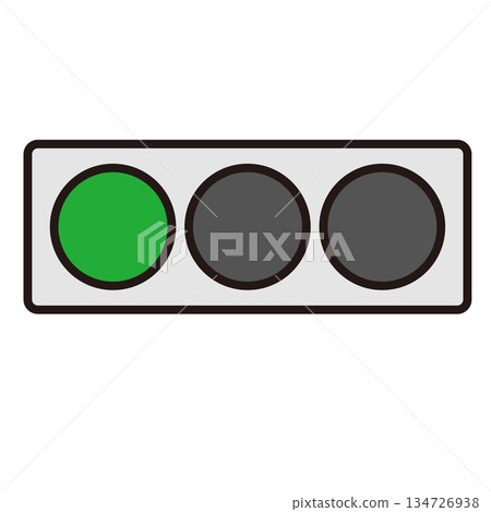 Simple green traffic light icon illustration Simple green traffic light icon illustration 134726938