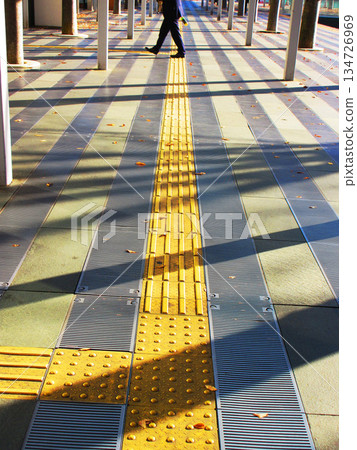 Pedestrians crossing Keyaki Square in Saitama New City Pedestrians crossing Keyaki Square in Saitama New City 134726969
