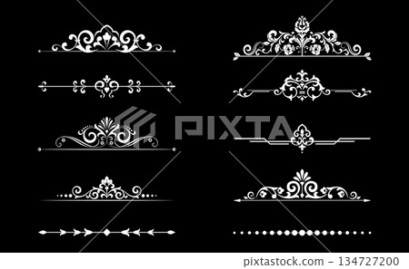 Vintage set. Floral elements for design monograms, invitations, frames, menus and labels. Graphic design of the website, cafes, boutiques, hotels, wedding invitations. 134727200
