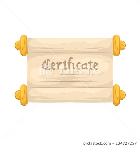 Illustration of certificate Illustration of certificate 134727257