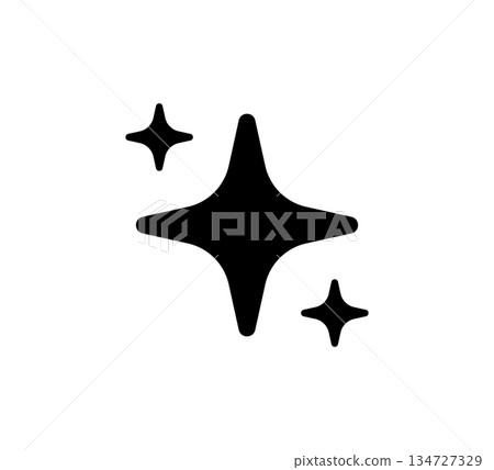 AI star icon. Artificial intelligence symbol. Digital AI robot sign. Magic star burst icon. Smart assistant sign. Modern graphic design element. Vector illustration isolated on white background 134727329