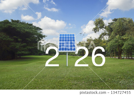 Happy new year 2026 ecological cover concept 134727455