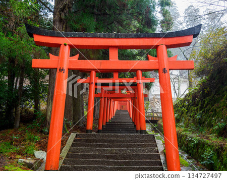 A walk through Izushi-cho, Toyooka City, Hyogo Prefecture in the rain 134727497