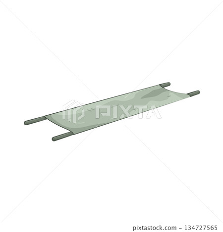 Illustration of military stretcher  134727565