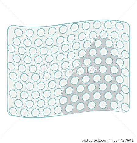 Illustration of air cushion packaging material 134727641