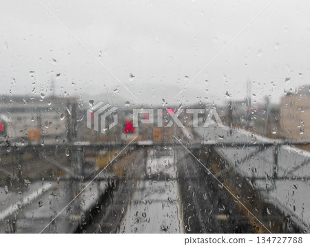 Toyooka Station in Hyogo Prefecture on a rainy winter day Toyooka Station in Hyogo Prefecture on a rainy winter day 134727788