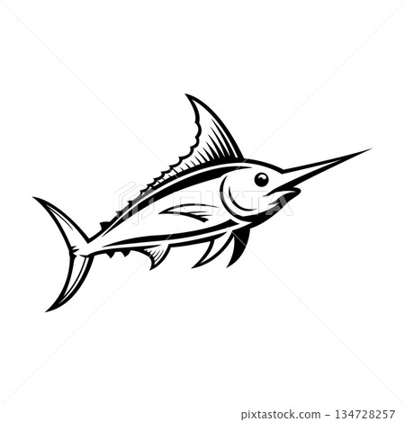 marlin mascot logo vector design template modern stylemarlin mascot logo vector design template modern style 134728257